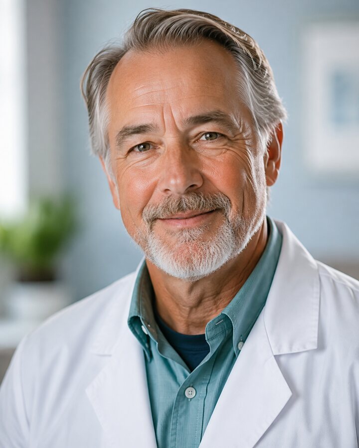 Illustrative physician portrait accompanying Mark J. Elder, DO